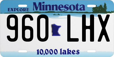 MN license plate 960LHX