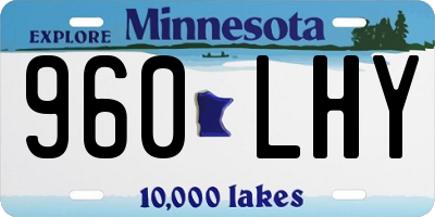 MN license plate 960LHY