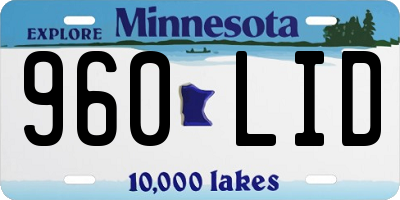 MN license plate 960LID