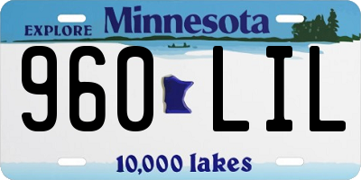 MN license plate 960LIL