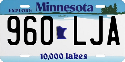 MN license plate 960LJA