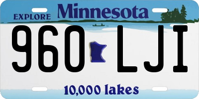 MN license plate 960LJI