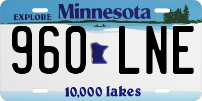 MN license plate 960LNE