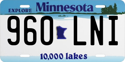 MN license plate 960LNI