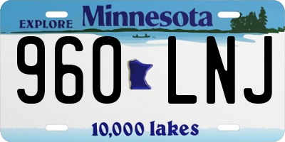 MN license plate 960LNJ