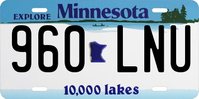 MN license plate 960LNU