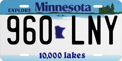 MN license plate 960LNY