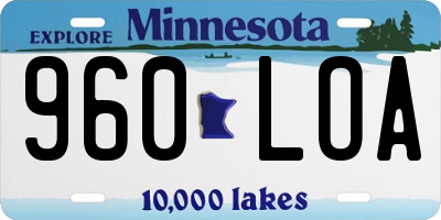 MN license plate 960LOA