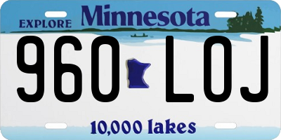 MN license plate 960LOJ
