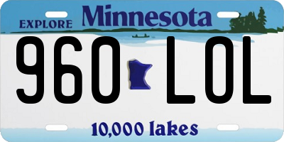 MN license plate 960LOL