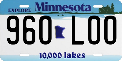 MN license plate 960LOO