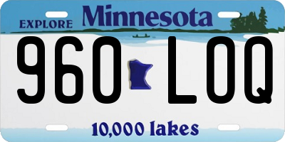 MN license plate 960LOQ