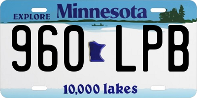 MN license plate 960LPB