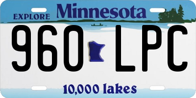 MN license plate 960LPC