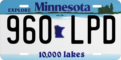 MN license plate 960LPD