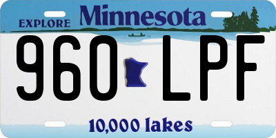 MN license plate 960LPF