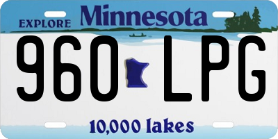 MN license plate 960LPG
