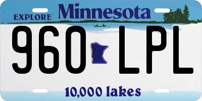 MN license plate 960LPL