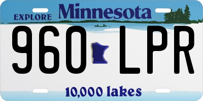 MN license plate 960LPR