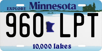 MN license plate 960LPT