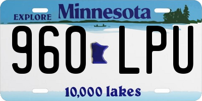 MN license plate 960LPU