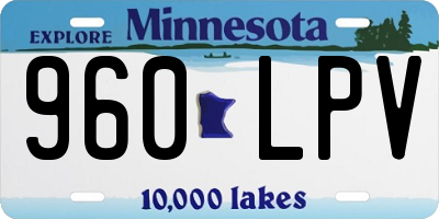 MN license plate 960LPV