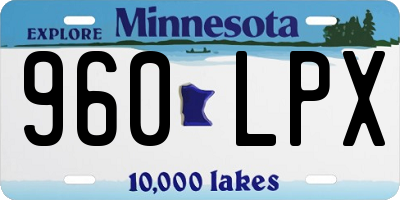 MN license plate 960LPX