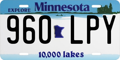 MN license plate 960LPY