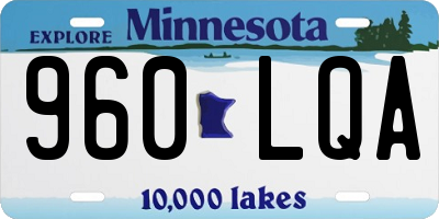 MN license plate 960LQA