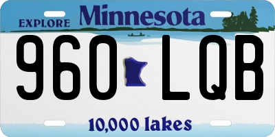 MN license plate 960LQB
