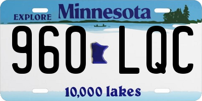MN license plate 960LQC