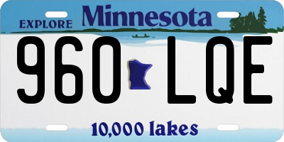 MN license plate 960LQE