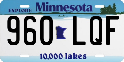MN license plate 960LQF