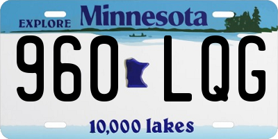 MN license plate 960LQG