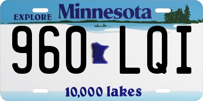 MN license plate 960LQI