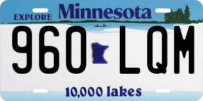 MN license plate 960LQM