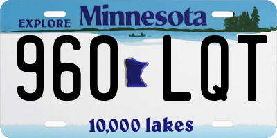 MN license plate 960LQT