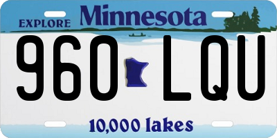 MN license plate 960LQU