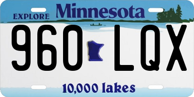 MN license plate 960LQX