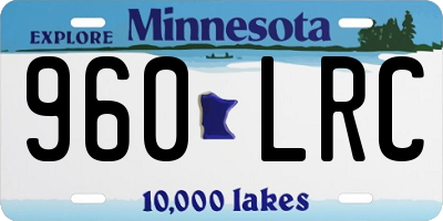 MN license plate 960LRC