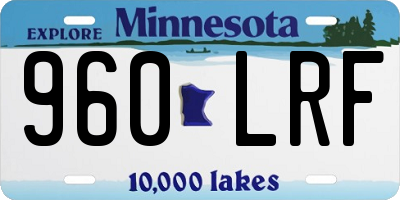 MN license plate 960LRF