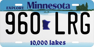 MN license plate 960LRG