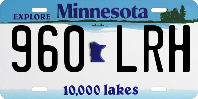 MN license plate 960LRH