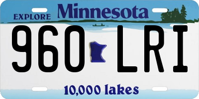 MN license plate 960LRI