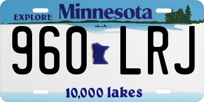 MN license plate 960LRJ
