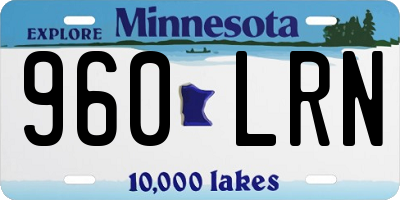 MN license plate 960LRN