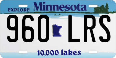 MN license plate 960LRS
