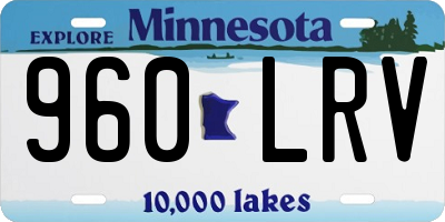 MN license plate 960LRV