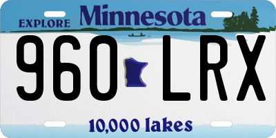 MN license plate 960LRX