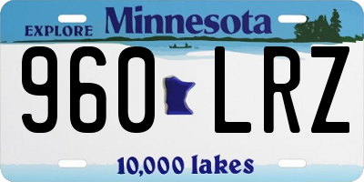MN license plate 960LRZ